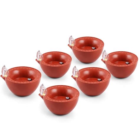 Buy Present Mart Water Sensor Electric LED Diyas Set of 6 Plastic ...