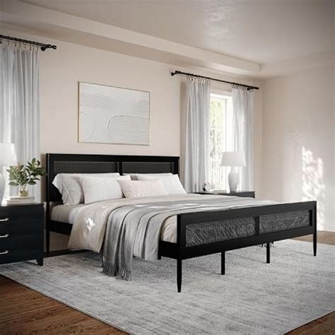 Martha Stewart Jax Platform Bed with Rattan India | Ubuy
