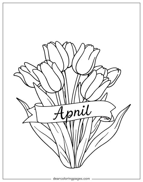 Printable Tulip Coloring Pages [2025]