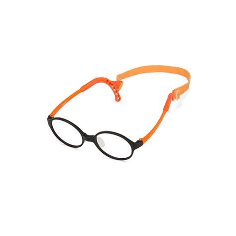 Buy Kids Glasses: Matte Black Orange Full Rim Round Kid 2-5 yrs ...