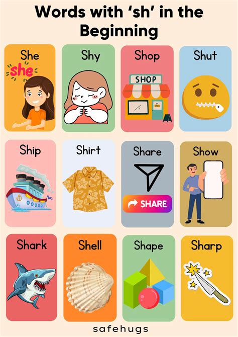 ‘Sh’ Words for Kids with Pictures & Worksheets