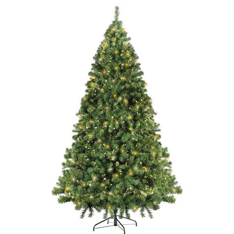 Tesleader Outdoor Artificial Christmas Tree, 6ft/7.5ft Pre-Lit ...