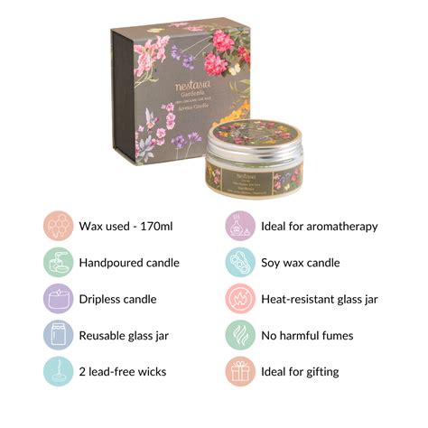 Gardenia Scented Two Wick Candle Glass Jar 170ml Online - Premium ...