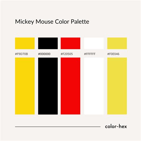 Mickey Mouse Color Palette