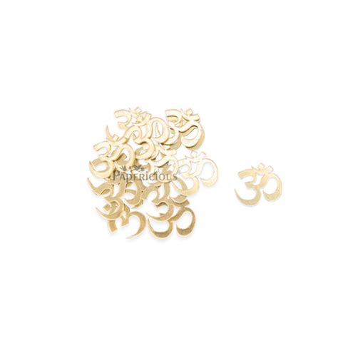 Om Cut Out in Gold Acrylic x 12pcs