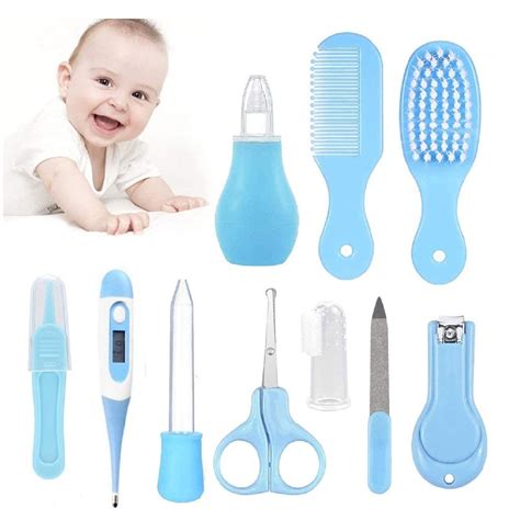 Trianu 10Pcs Baby Grooming Kit, Newborn Baby Care Accessories Baby ...