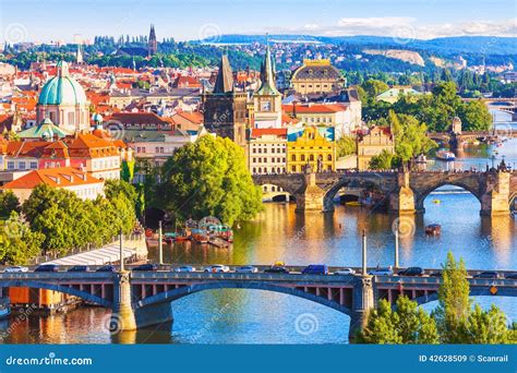 Bridges of Prague, Czech Republic Stock Image - Image of history ...