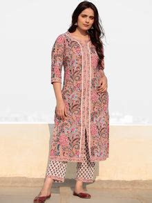 Zohra Anjum - Set of Straight Kurta Pants & Dupatta - KS78E2515D ...