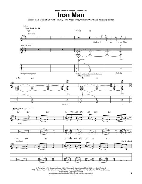 Iron Man by Black Sabbath - Guitar Tab - Guitar Instructor