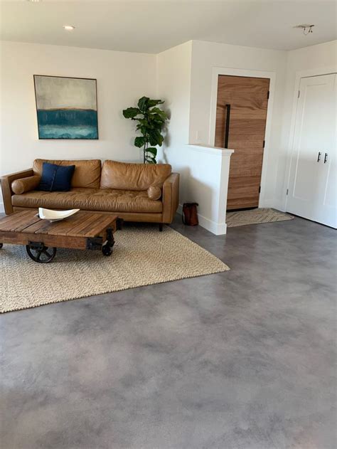 cement floor living room