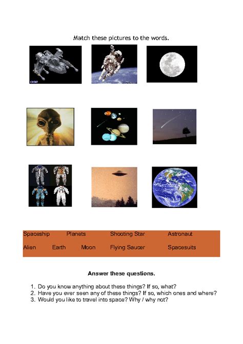 Space Vocabulary 的图像结果