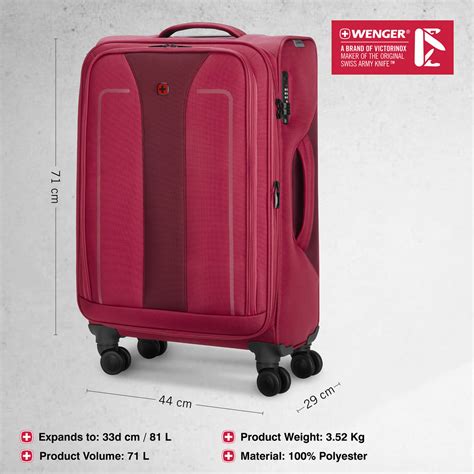 Wenger, Fantic Medium Softside Case, Burgundy, 71 Liters, Swiss design