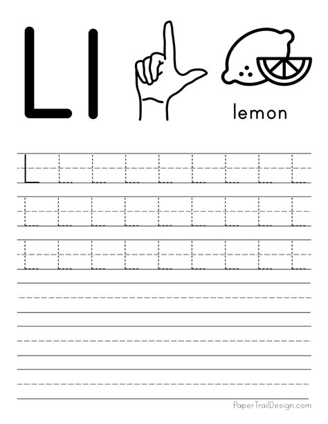 Free Printable Letter L Tracing Worksheets | Liz Norton