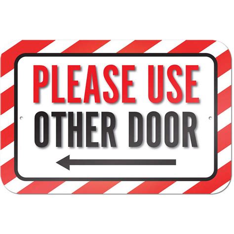 Please Use Other Door Left Arrow Sign - Walmart.com