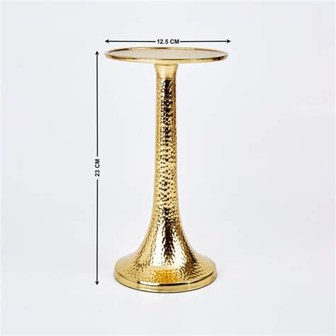 Buy Splendid Gold Rush Gisela Metal Hammered Candle Stand from Home ...