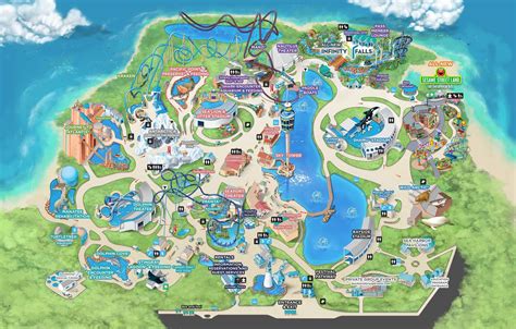 Seaworld Orlando Printable Map