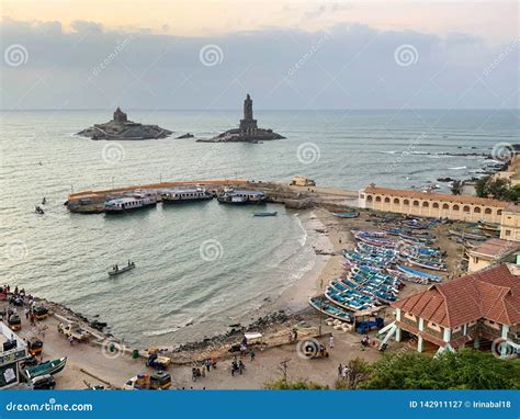 India. Sunrise at Cape Comorin Kanyakumari Editorial Photography ...