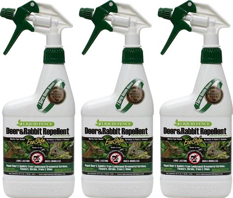 Amazon.com: (3 Pack) Liquid Fence Deer and Rabbit Repellent, 32-Ounce ...