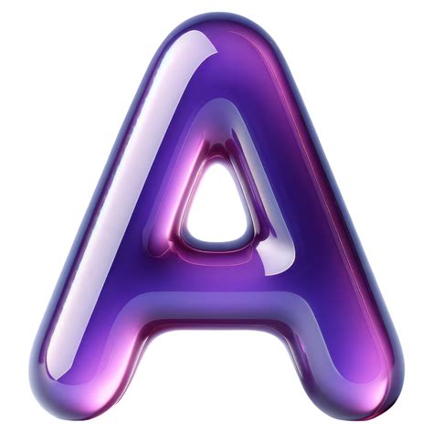 AI generated Glossy Purple Letter A 39660092 PNG