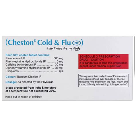 Buy Cheston Cold & Flu NF Tablet online | Uses, Side Effects, Price and ...