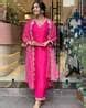 Buy Pink Kurta Suit Sets for Women by Brand Hill Online | Ajio.com