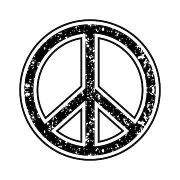 Peace symbol vector icon on white background | Premium Vector