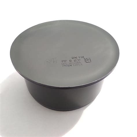 Buy PVC Soil Pipe Cap Plug End Stop 110mm Inlet Grey Drainage Sewer ...