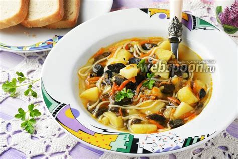 Грибной суп с макаронами рецепт с фото, как приготовить на Webspoon.ru