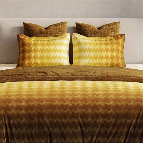 Buy D'DECOR Esteem Ombre Cotton 4Pcs Printed Double Bed-In-A-Bag Set ...