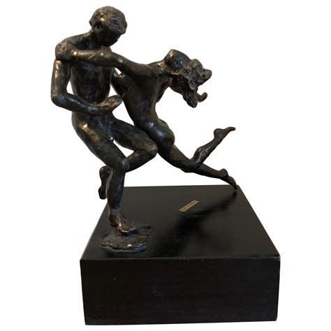 Important Art Deco Bronze "Crouching Female Nude" by Jean Ortis at 1stDibs