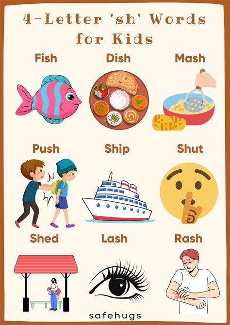 ‘Sh’ Words for Kids with Pictures & Worksheets