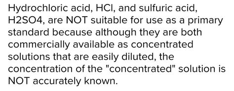 can you directly prepare standard solution of hcl hno3 h2so4 - Brainly.in