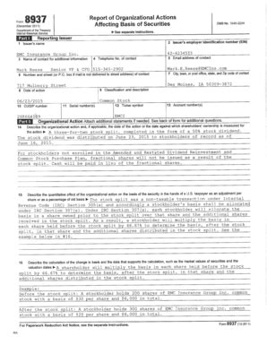 Fillable Online Form Affecting Basis of Securities - EMC Insurance ...