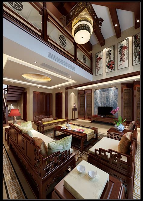 新中式别墅260平米150万-漫山红墅装修案例-北京房天下家居装修网