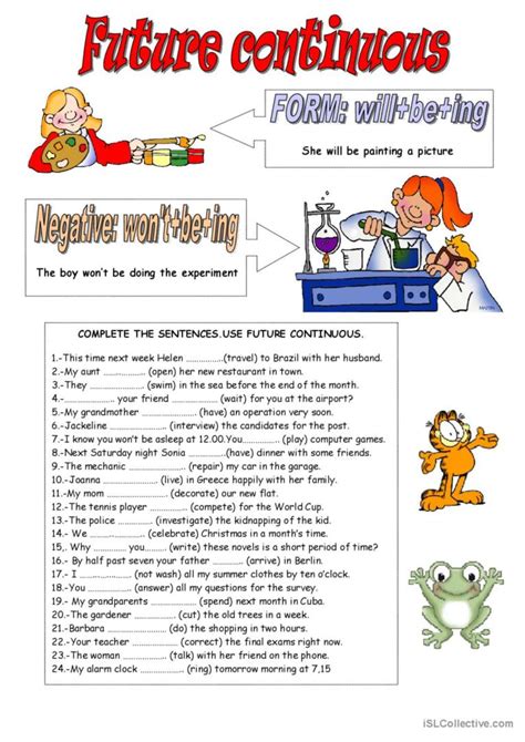 Future Progressive Tense Exercise .Pdf 的图像结果