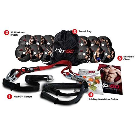 Buy RIP 60 RIP60 Bodyweight Fitness Resistance Straps Trainer Travel ...