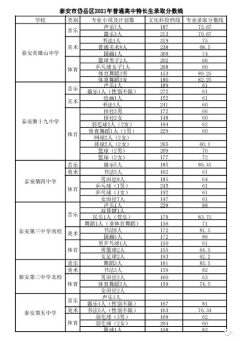 2019泰安泰山区中考分数段及人数统计分析表（一分一段）