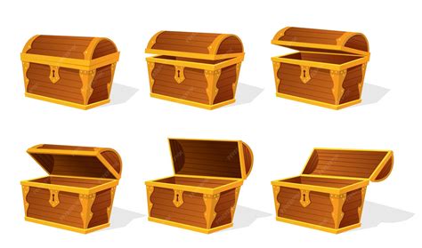 Set Of Wooden Vintage Boxes Mockup Psds