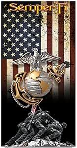 Tower Decals Laminated USMC Iwo jima Cornhole Board Vinyl Wrap : Amazon ...