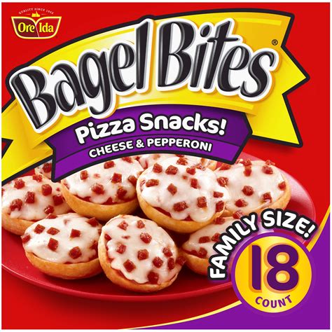 Bagel Bites Cheese & Pepperoni Mini Pizza Bagel Frozen Snack and ...