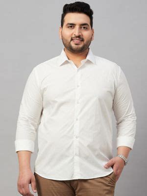 Buy SHOWOFF Men's Solid White Smart Shirt Online