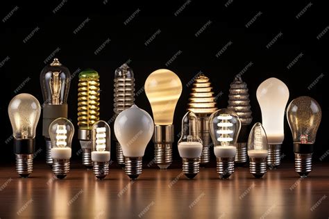 Premium AI Image | Various types of lightbulbs led incandescent cfl ...