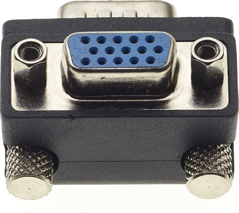 Buy 90 Degree Right Angle VGA Adaptor, 15 Pin Male To Female Extension ...