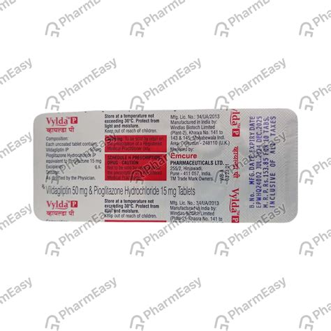 Buy Vylda P Strip Of 10 Tablets Online & Save Up to 24% at PharmEasy