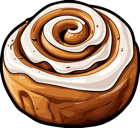 AI generated Cinnamon roll bun clipart design illustration 39398495 PNG