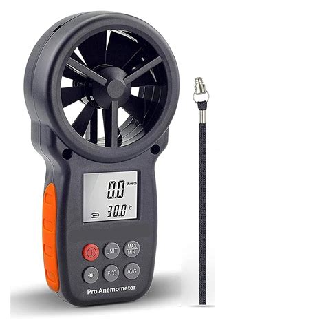 Digital Wind Speed Anemometer Handheld, Windspeed Gauge with Wind Chill ...