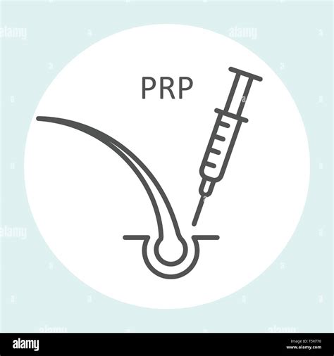 Platelet rich plasma icon, prp therapy, stop hair loss icon - syringe and hair Stock Vector ...