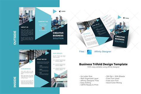 Trifold brochure templates for affinity designer - wowdop