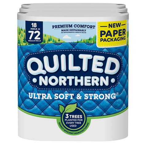 Quilted Northern Ultra Soft & Strong Toilet Paper, 18 Mega Rolls = 72 ...