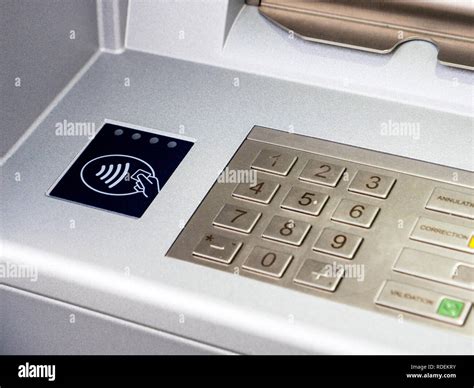 New modern ATM bank teller automatic bank machine with contactless sign ...